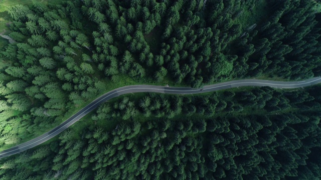 山路鸟瞰图视频素材