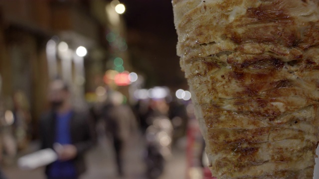 Shawerma, Khan el-Khalili, Cairo，埃及视频素材