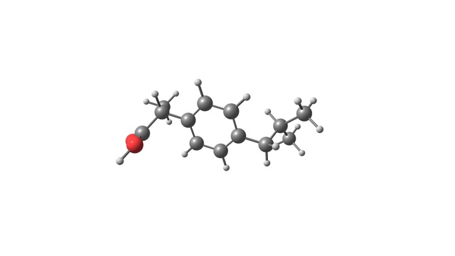 布洛芬分子-非甾体类抗炎药用药视频素材