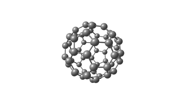 富勒烯C60分子孤立旋转视频素材