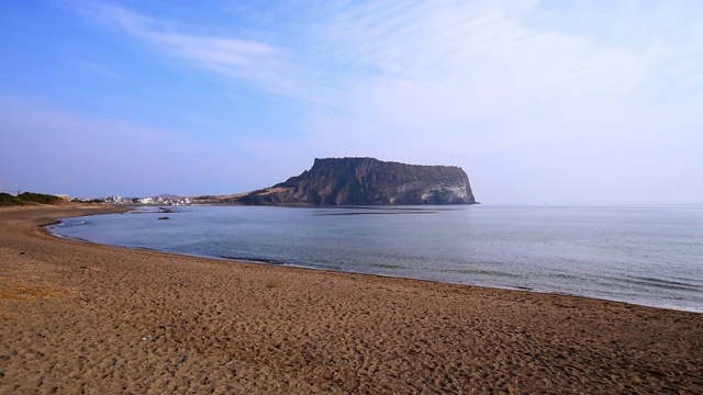 韩国济州岛城山一chilbong视频素材