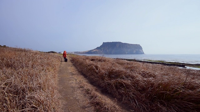 韩国济州岛城山一chilbong视频素材