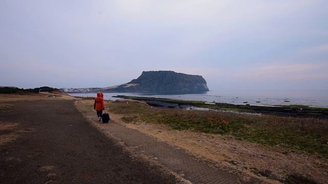 韩国济州岛城山一chilbong视频素材