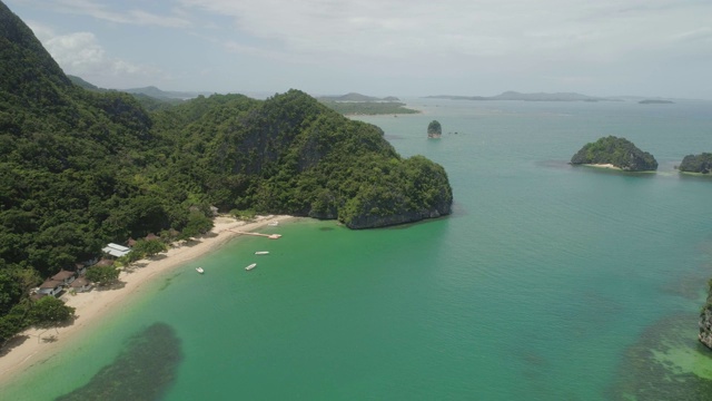 卡拉莫群岛海景，卡马里纳斯苏尔，菲律宾视频素材