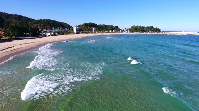 韩国江原道道阳阳郡柔道海滩视频素材