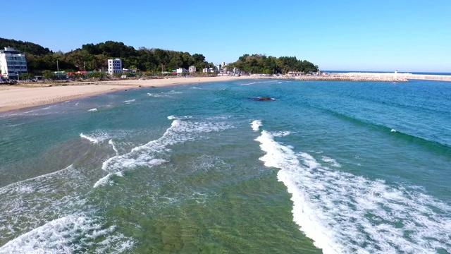 韩国江原道道阳阳郡柔道海滩视频素材