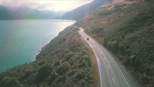 空中公路上的山口视频素材