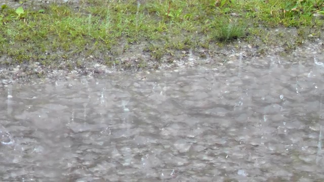 大雨倾盆而下视频素材