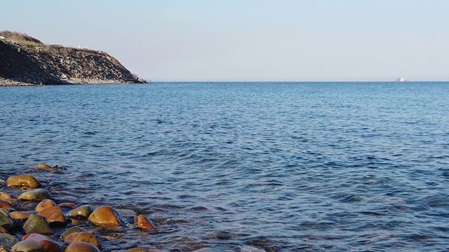 碧海海景。符拉迪沃斯托克,滨海Krai。视频素材