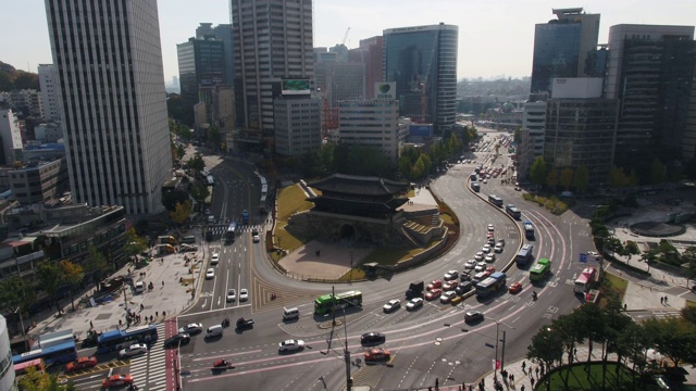 韩国首尔中古区南大门视频素材