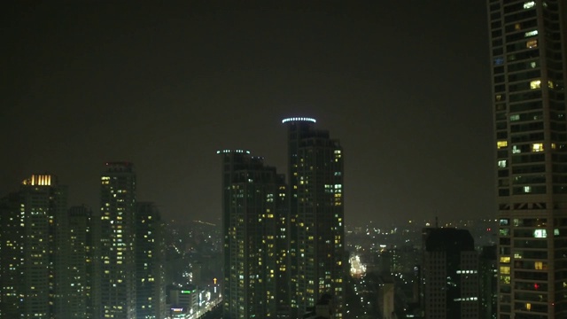 夜景木洞在阳川谷区，首尔视频素材