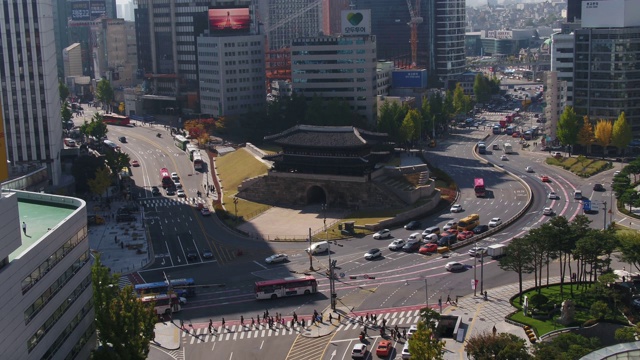 韩国首尔中古区南大门视频素材