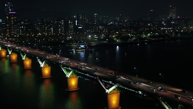 韩国首尔奥运高速公路交通视图视频素材