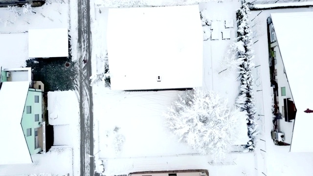 一个雪村的凸出浮雕地图视频素材