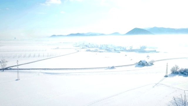 这个国家的大部分地区都在下雪视频素材