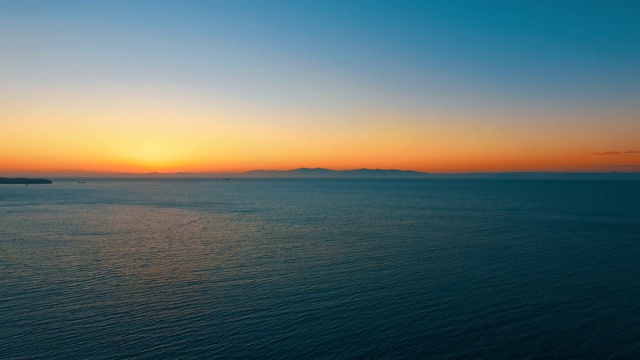 空中观察阿穆尔湾的海景。俄罗斯符拉迪沃斯托克视频素材