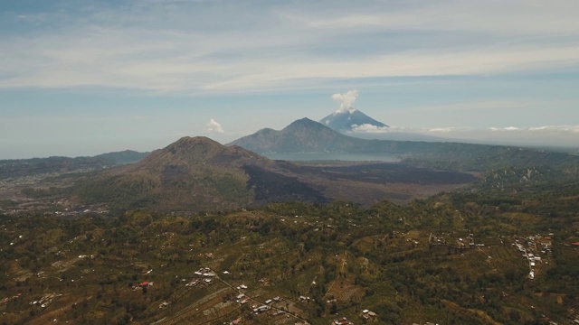 湖和火山，伟大。印尼巴厘岛,视频素材