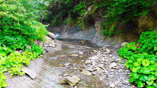 山河在风景如画的群山中视频素材