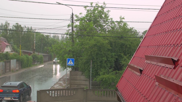 雷暴汽车驾驶视频素材