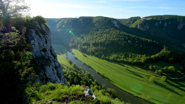 多瑙河景，o荒原，Irndorf, Beuron, Swabian Alb, Swabian jub, Baden-Wurttemberg，德国视频素材