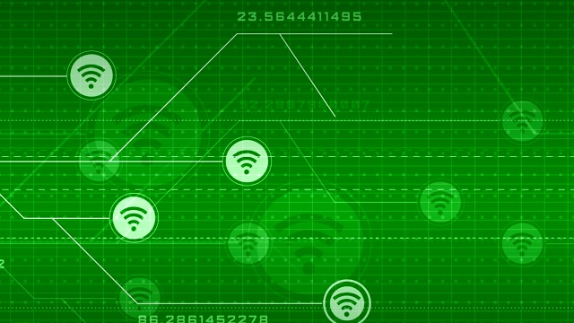 数字接口与WIFI图标视频素材