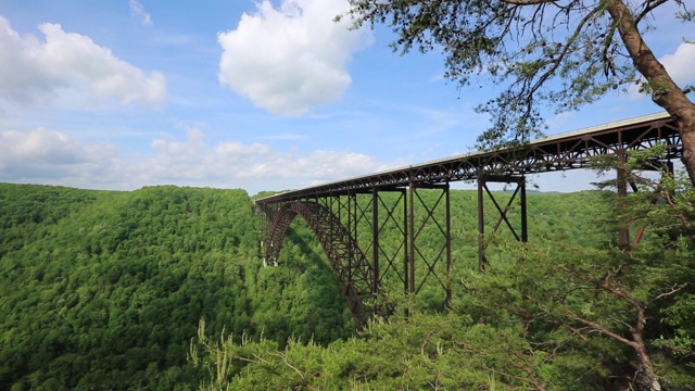 新江峡桥景观视频素材