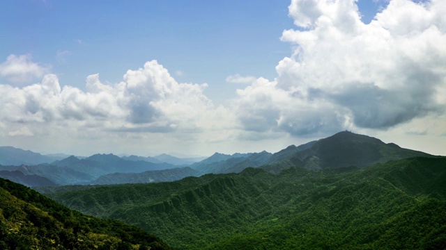 4K，延时高架观山五分山。山美丽的风景视频素材