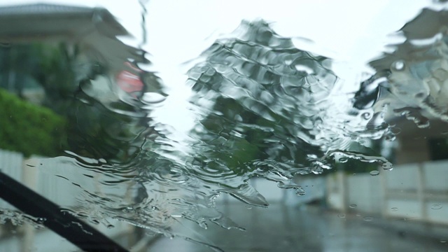 慢动作，雨刷开关视频素材