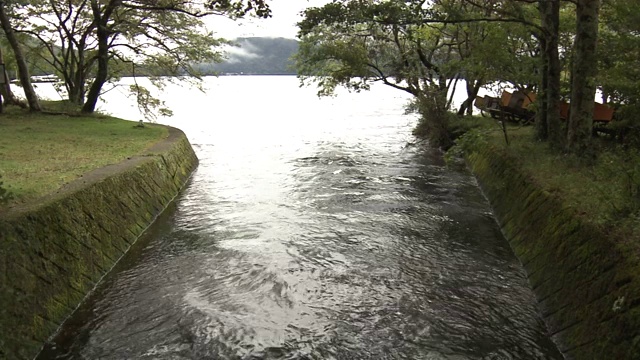 中禅寺湖和一条河，日光，日本视频素材