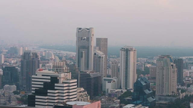 泰国曼谷的建筑俯视图视频素材