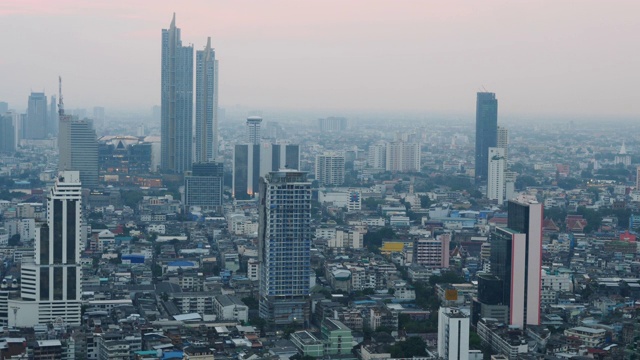 泰国曼谷的建筑俯视图视频素材