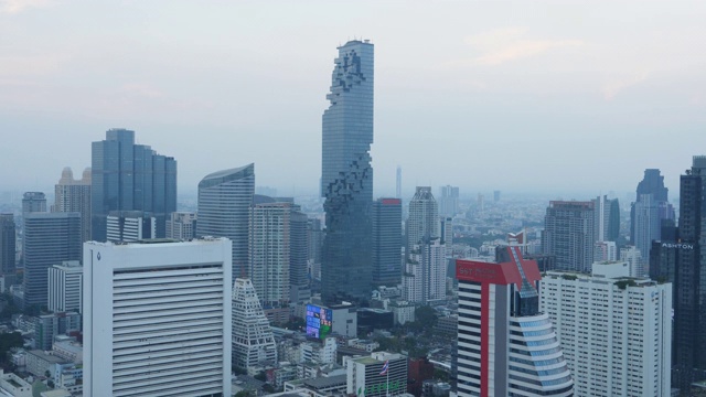 泰国曼谷的建筑俯视图视频素材