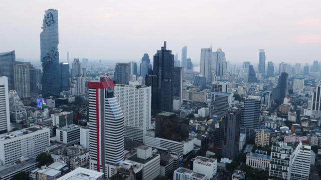 泰国曼谷的建筑俯视图视频素材