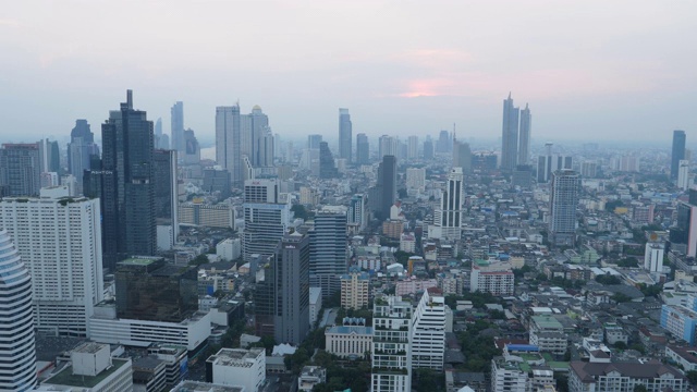 泰国曼谷的建筑俯视图视频素材