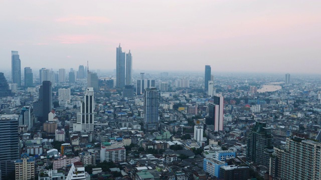 泰国曼谷的建筑俯视图视频素材