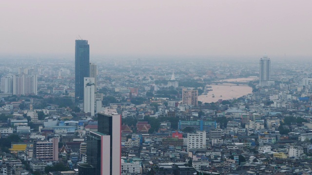 泰国曼谷的建筑俯视图视频素材