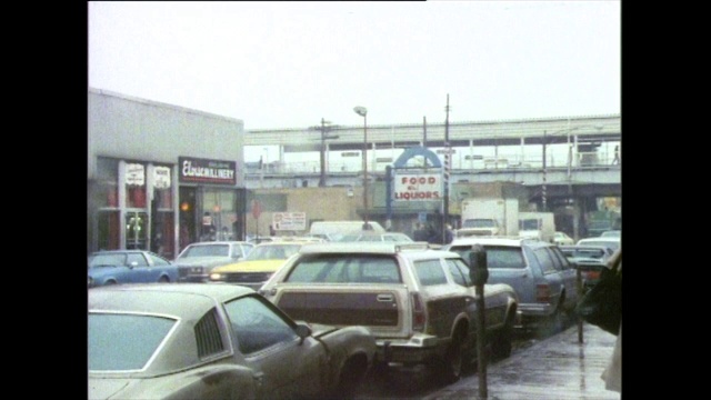 芝加哥贫困地区的街道;1985视频素材