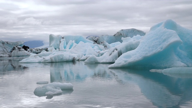 冰岛jokulsarlon泻湖视频素材