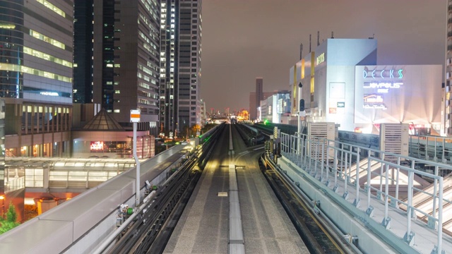 4K Hyperlapse:日本东京的自动列车视频素材