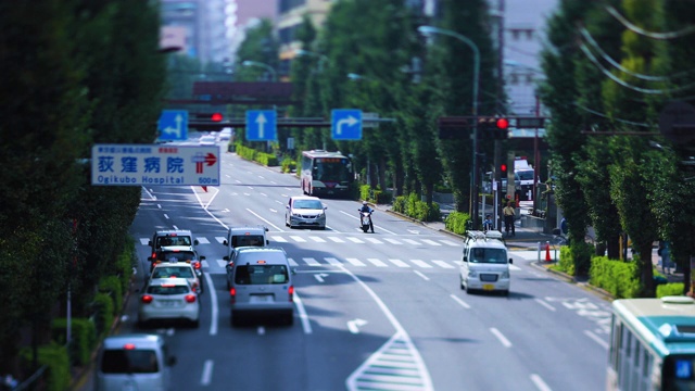 东京Oume大街上的一条闹市区街道视频素材