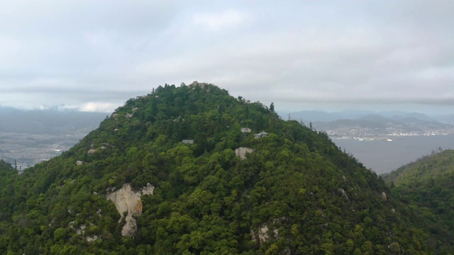 宫岛米仙山鸟瞰图视频素材