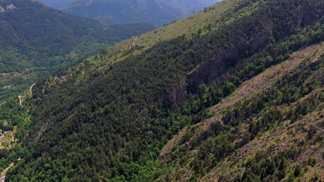 田园诗风景的山脉，风景优美的风景-阿尔卑斯-海洋，法国视频素材