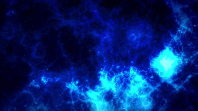 抽象空间蓝色背景。计算机生成循环45秒。16位RGB。视频素材