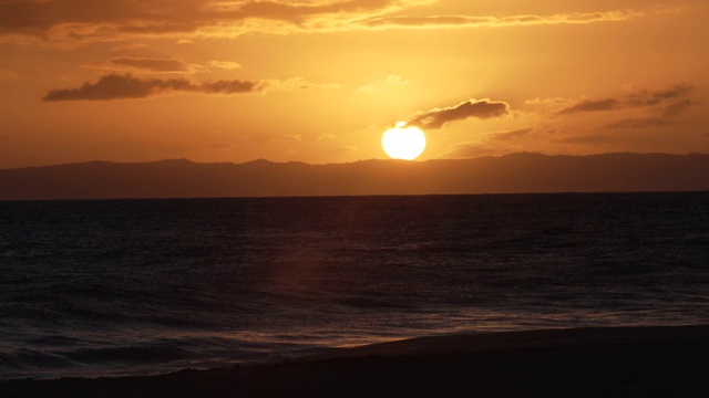 热带海滩日落时光流逝视频素材