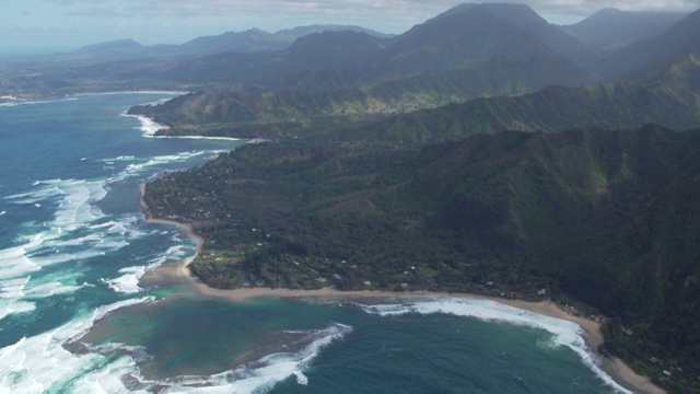 热带海岸线空中视频素材