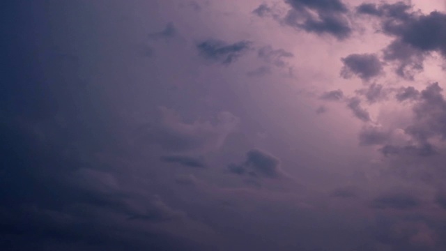 雷暴时天空中的闪电视频素材