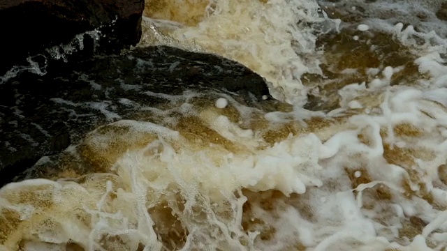 汹涌的山河白浪视频素材