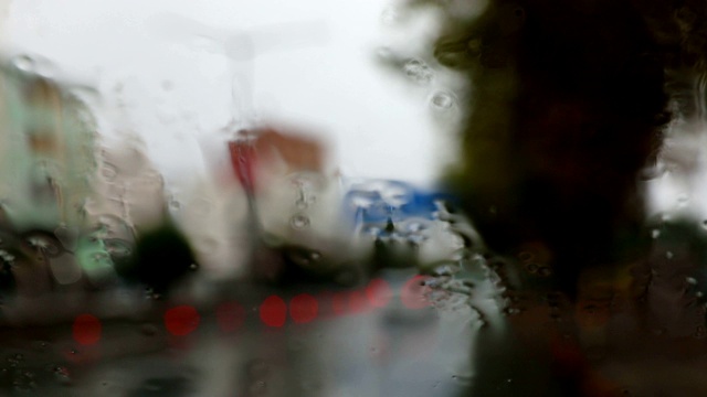 雨滴照片，图案和颜色视频素材