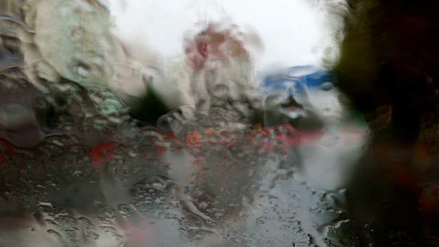 雨滴照片，图案和颜色视频素材