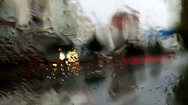 雨滴照片，图案和颜色视频素材